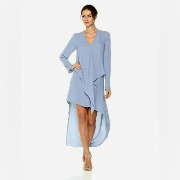 BCBGMaxAzria Dresses & Skirts - BCBGMaxAzria Kyndal Regal Lagenlook Chiffon Asymmetrical High Low Dress
